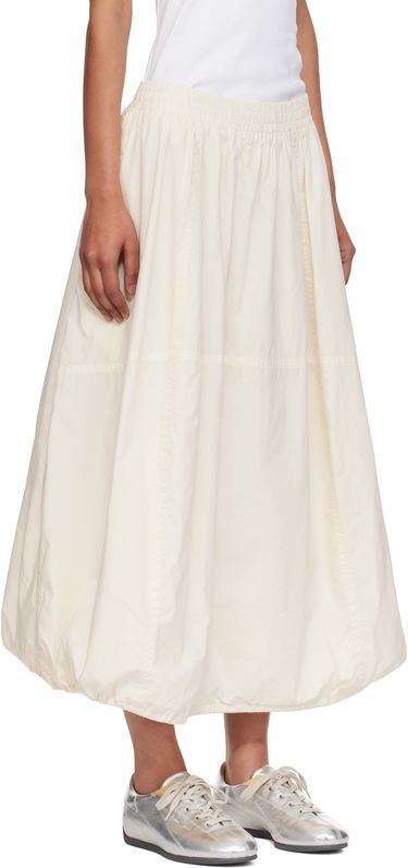 Kjol YMC YMC Parachute Midi Skirt Vit | Q3YMB, 1