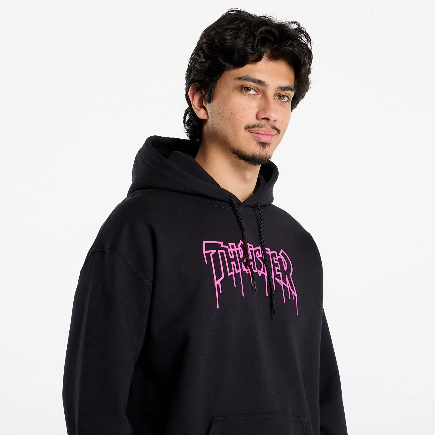 Sweatshirt Thrasher One-liner Hoodie Svart | 145780, 1