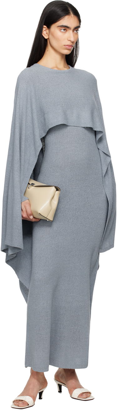 Klä TOTEME TOTEME Cape Knit Maxi Dress Grå | 252-WRD0168-YA0156, 3