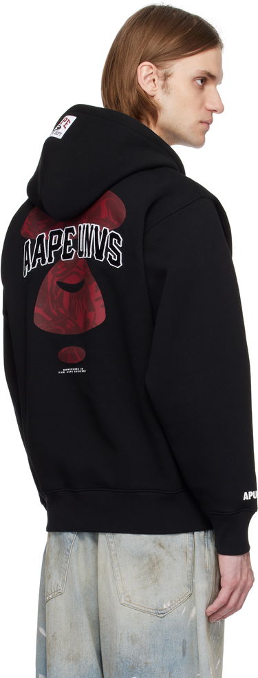 Sweatshirt AAPE by A Bathing Ape AAPE by A Bathing Ape Injection Zip-Up Hoodie Svart | AAPSWMC338XXNBKX, 2