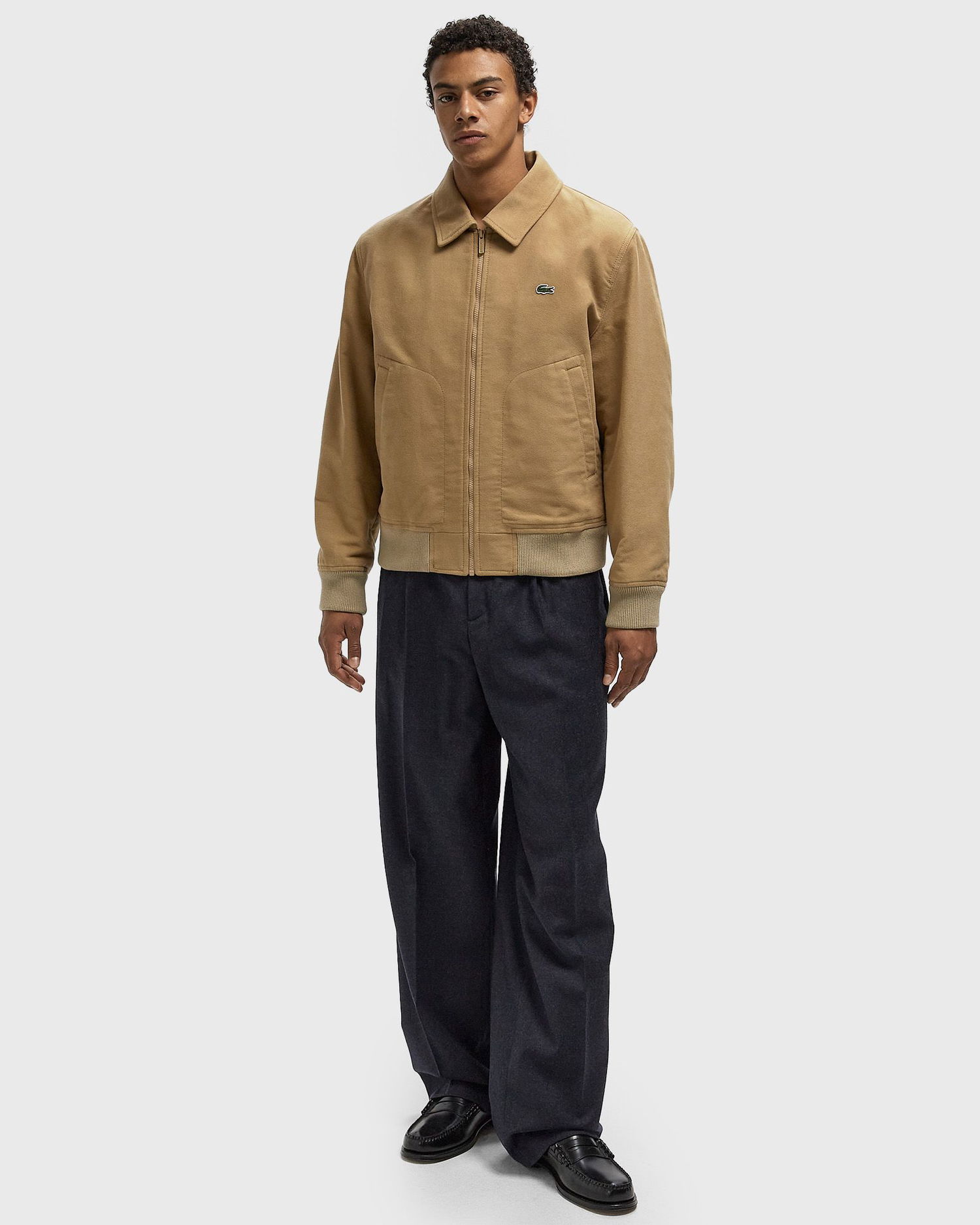 Bomberjacka Lacoste Collared Full-Zip Bomber Jacket Beige | BH5147-02S, 1