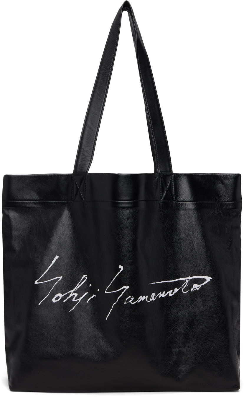 Tygpåse Yohji Yamamoto Yohji Yamamoto Signature L Tote Svart | DM-I05-791