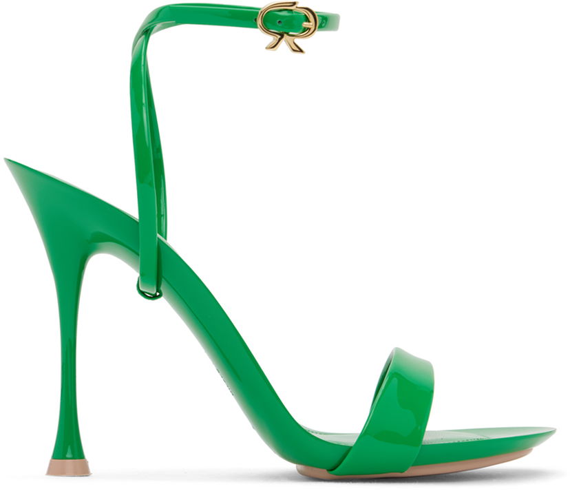 Sneakers och skor Gianvito Rossi Ribbon Heeled Sandals Grön | G32174.95LAC.VER