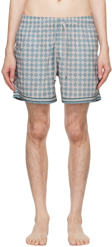 Badkläder AMIRI Amiri MA Quad Swim Shorts Blå | AMSWTK1018, 0