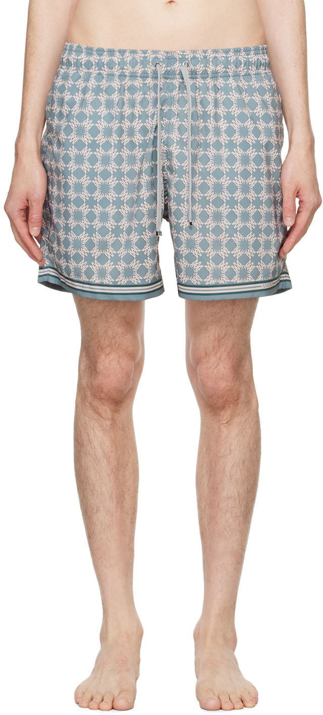 Badkläder AMIRI Amiri MA Quad Swim Shorts Blå | AMSWTK1018