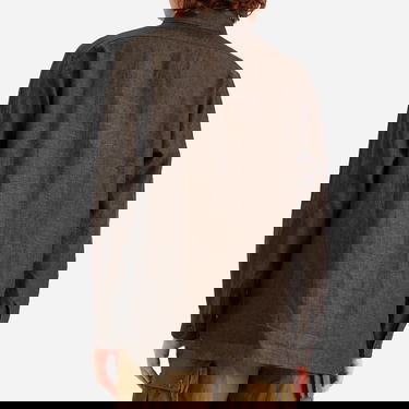 Skjorta Needles Needles Linen Chambray Work Shirt, Large Brun | QV291-C, 3