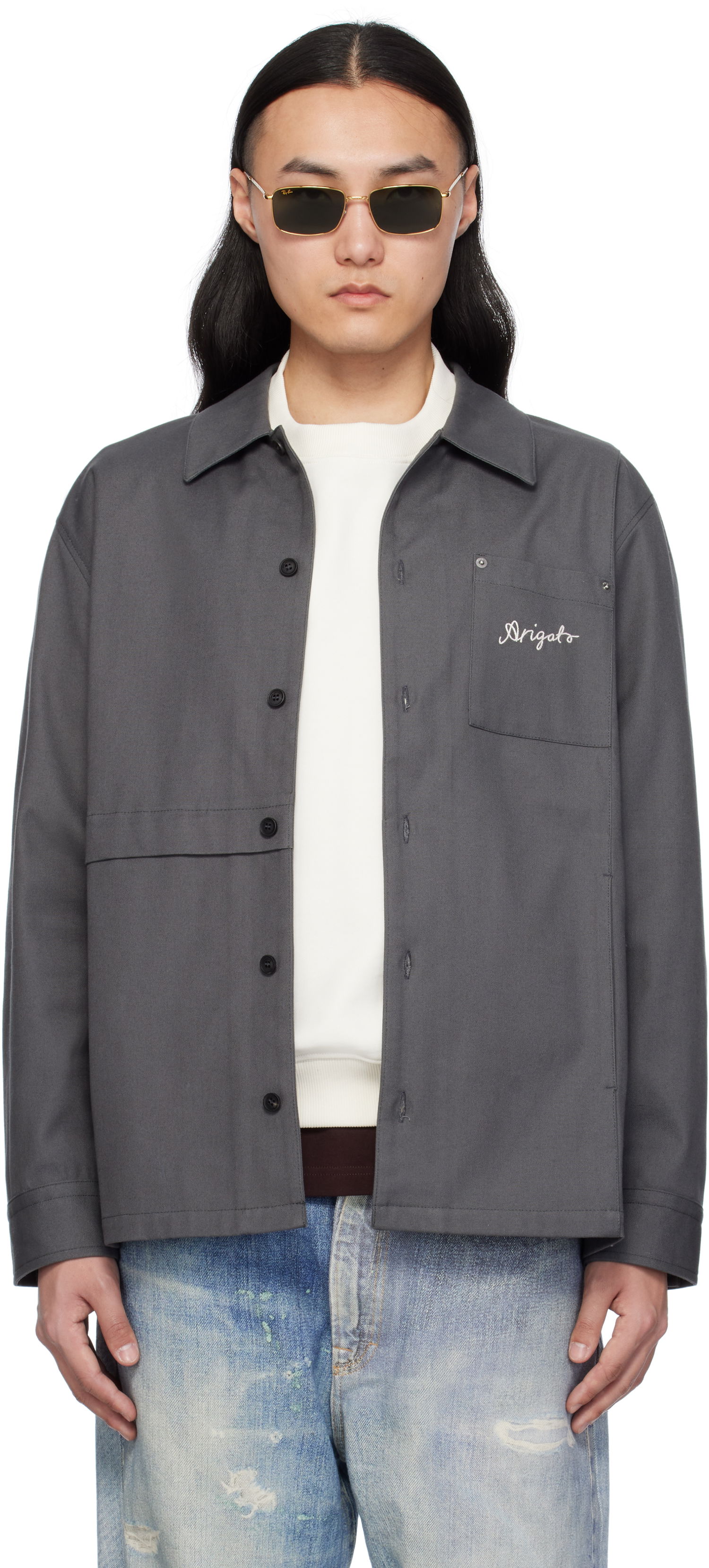 Skjorta AXEL ARIGATO Axel Arigato Rowe Canvas Overshirt Grå | A2917002, 0