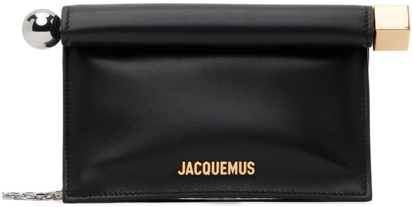 Handväska Jacquemus Les Sculptures 'La petite pochette rond carré' Pouch Svart | 24E241BA392-3171