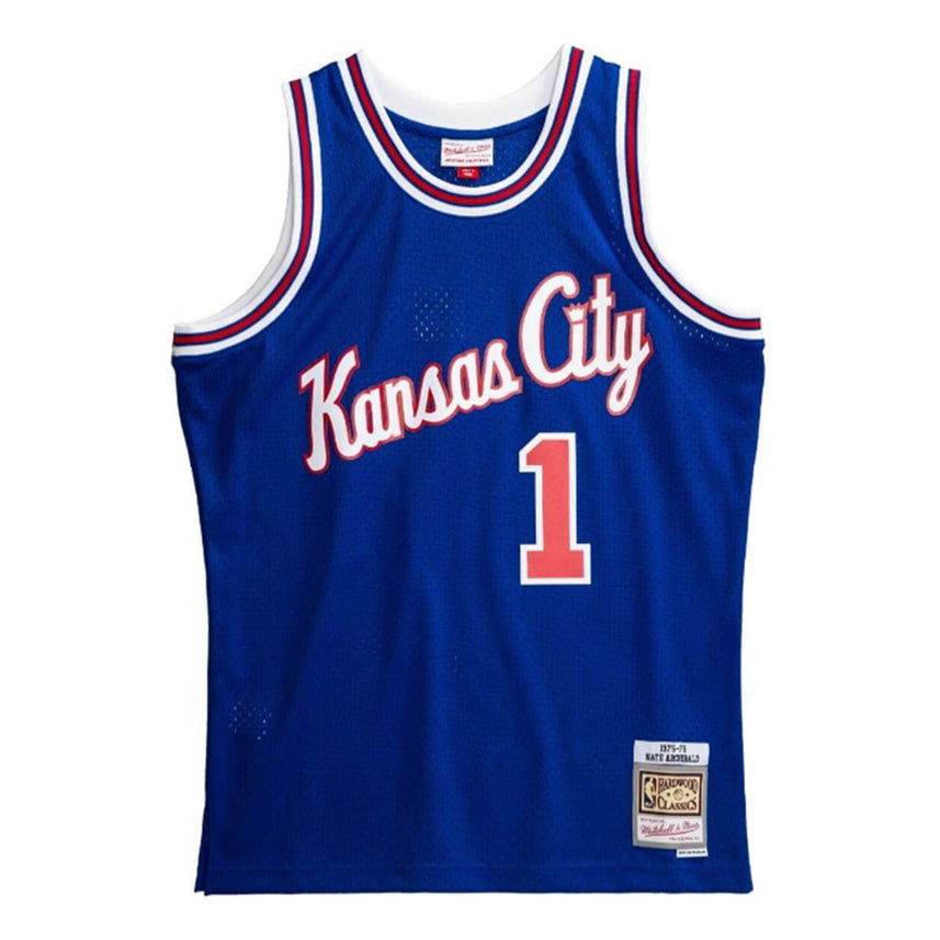 Linne Mitchell & Ness Mitchell & Ness NBA Swingman Kansas City Kings Nate Archibald Jersey Blå | SMJYLG19109-KCKROYA75NAR, 0