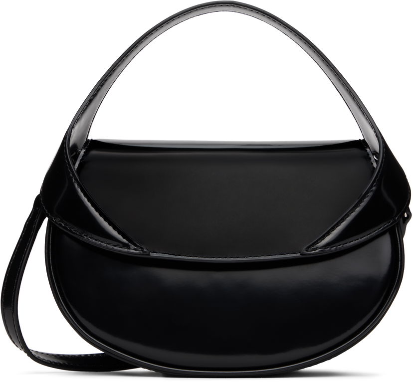 Axelväska BY FAR BY FAR Hari Semi Patent Leather Shoulder Bag Svart | MWBTH008CL017BK001PL