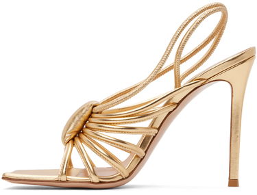 Sneakers och skor Gianvito Rossi Hellen Square Toe Heeled Sandals Metallisk | G32488-15RIC-NPS, 2