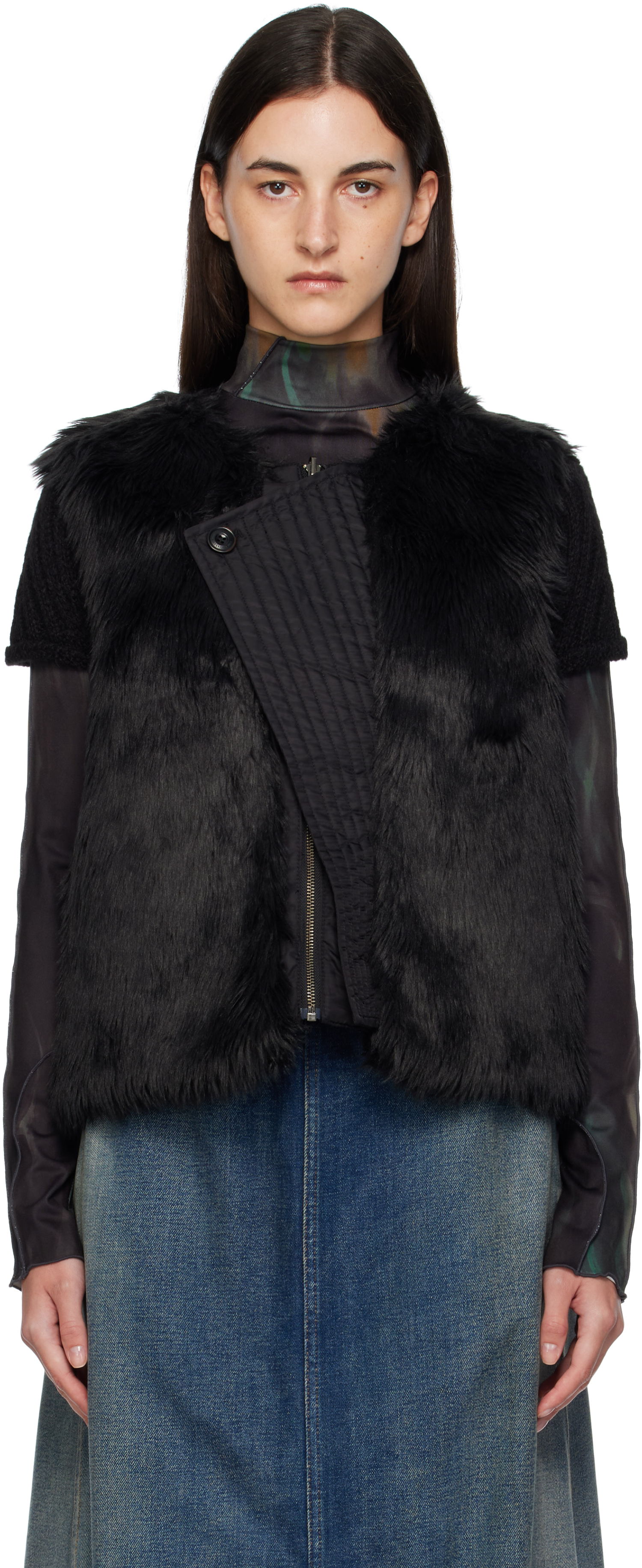 Väst Andersson Bell Andersson Bell Reversible Faux-Fur Vest Svart | awa723u, 0