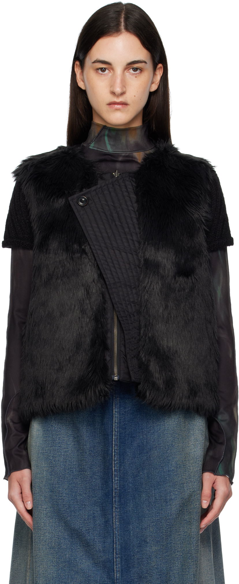 Väst Andersson Bell Andersson Bell Reversible Faux-Fur Vest Svart | awa723u