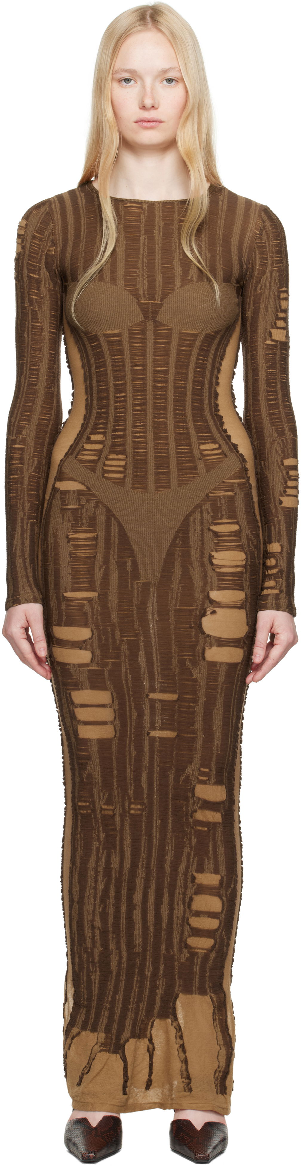 Klä Diesel Diesel M-Calimera Maxi Dress Brun | A18125 0BJBI, 0