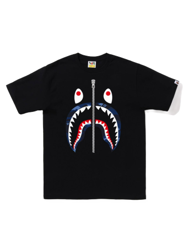 T-shirt BAPE Color Camo Silver Zip Shark Tee Svart | 1I70-110-018
