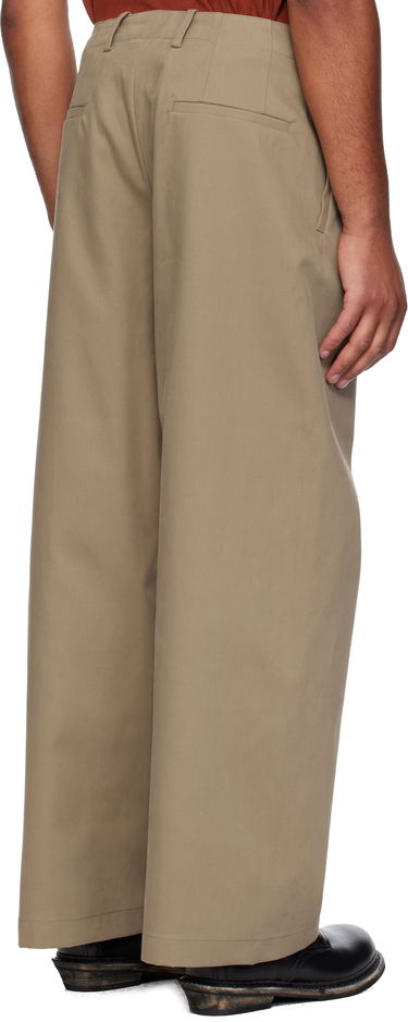 Byxor OUR LEGACY Bridge Pleated Wide-Leg Chino Trousers Beige | M4254BS, 2