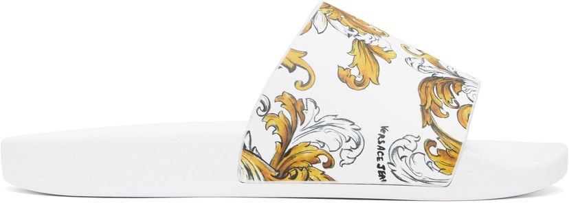 Sneakers och skor Versace Versace Jeans Couture Outline Barocco Pool Slides Vit | E78YA3SQ4_EZS365