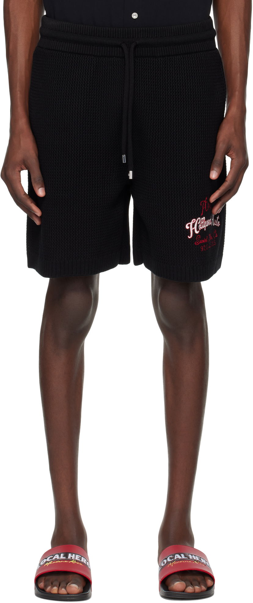 Shorts AMIRI AMIRI 'Hollywood Auto' Mesh Shorts Svart | AMKNSH1049