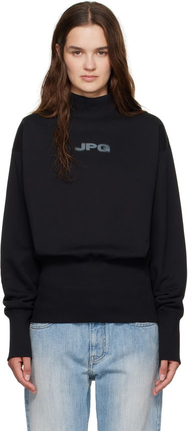 Sweatshirt Jean Paul Gaultier Jean Paul Gaultier Cropped Mock Neck Sweatshirt Svart | 25/03-W-TO289-J003-0004, 0