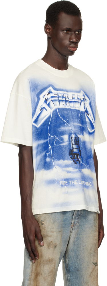 T-shirt Represent Clo Represent 'Metallica Ride the Lightning' Graphic Print T-Shirt Vit | MLM4382, 1