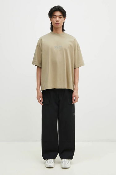 T-shirt VETEMENTS Oval Logo Cropped Boxy T-Shirt Beige | UA66TR600T, 4