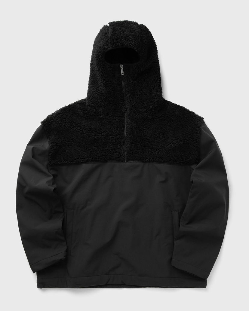 Sweatshirt DAILY PAPER Half-Fleece Hoodie with Zippered Neck Svart | 2423076