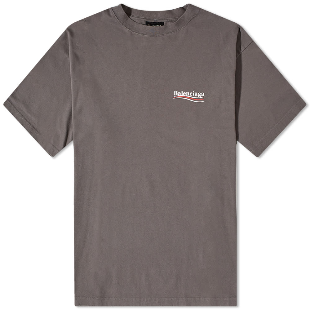 T-shirt Balenciaga Large Fit Tee "Smoke Grey" Grå | 641675-TNVG5-1227, 0