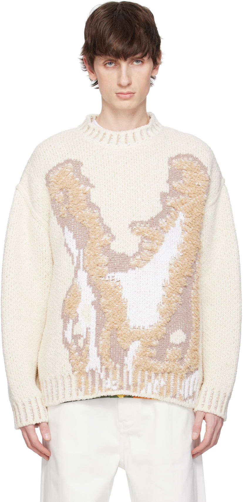 Sweater Lacoste Lacoste Lassie Crewneck Sweater Vit | AH6772
