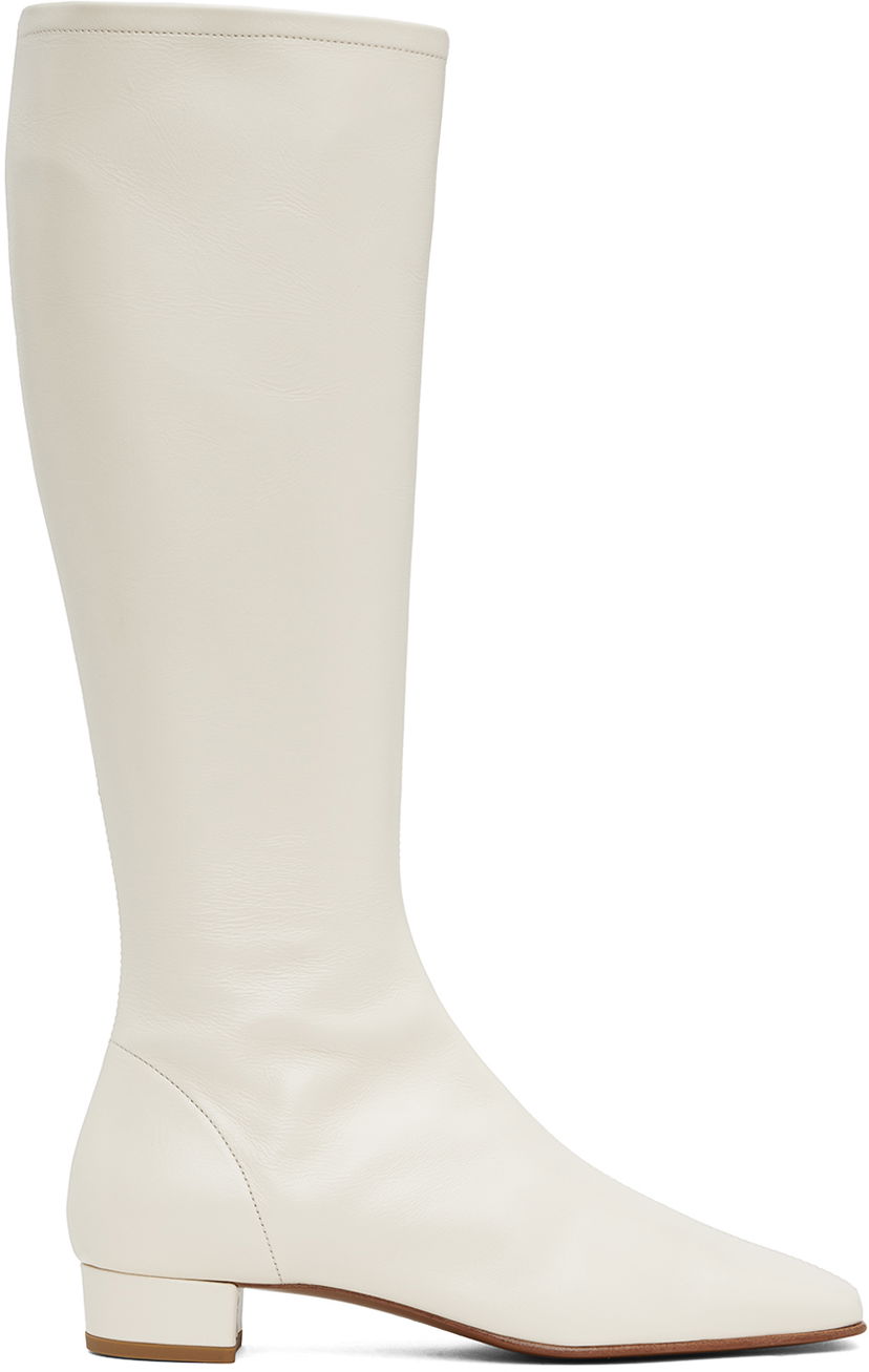 Sneakers och skor BY FAR Leather Knee-High Boots Vit | 19FWEDIDFHL