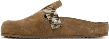 Kläder Burberry Burberry Check Suede Urchin Clogs Brun | 8113393, 2