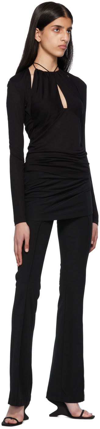 Linne Helmut Lang Halter Longsleeve Top Svart | Ls Halter Top, 3