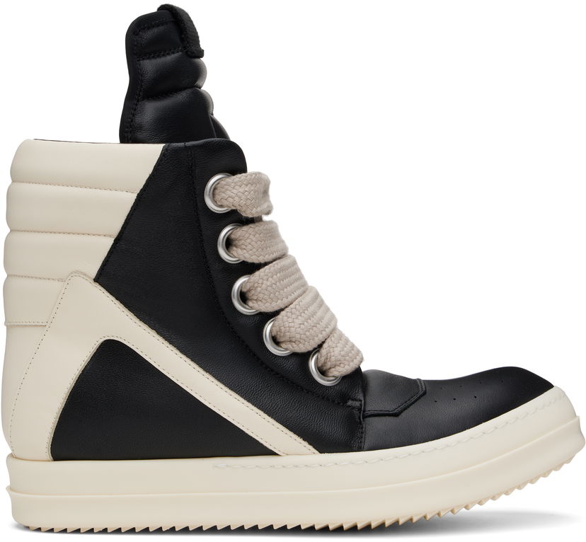 Sneakers och skor Rick Owens Rick Owens Hollywood Jumbolace Geobasket Svart | RU01E5898 LLPPW2