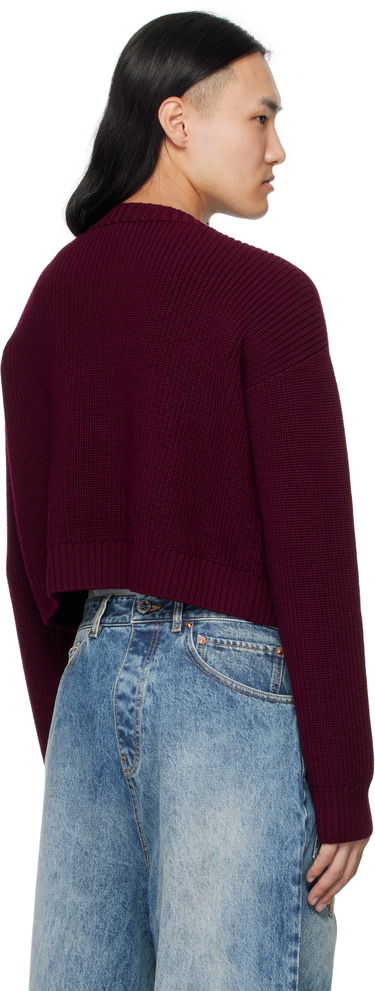 Sweater VETEMENTS VETEMENTS Fancy Button Cropped Cardigan Bourgogne | WH76KN220X, 2