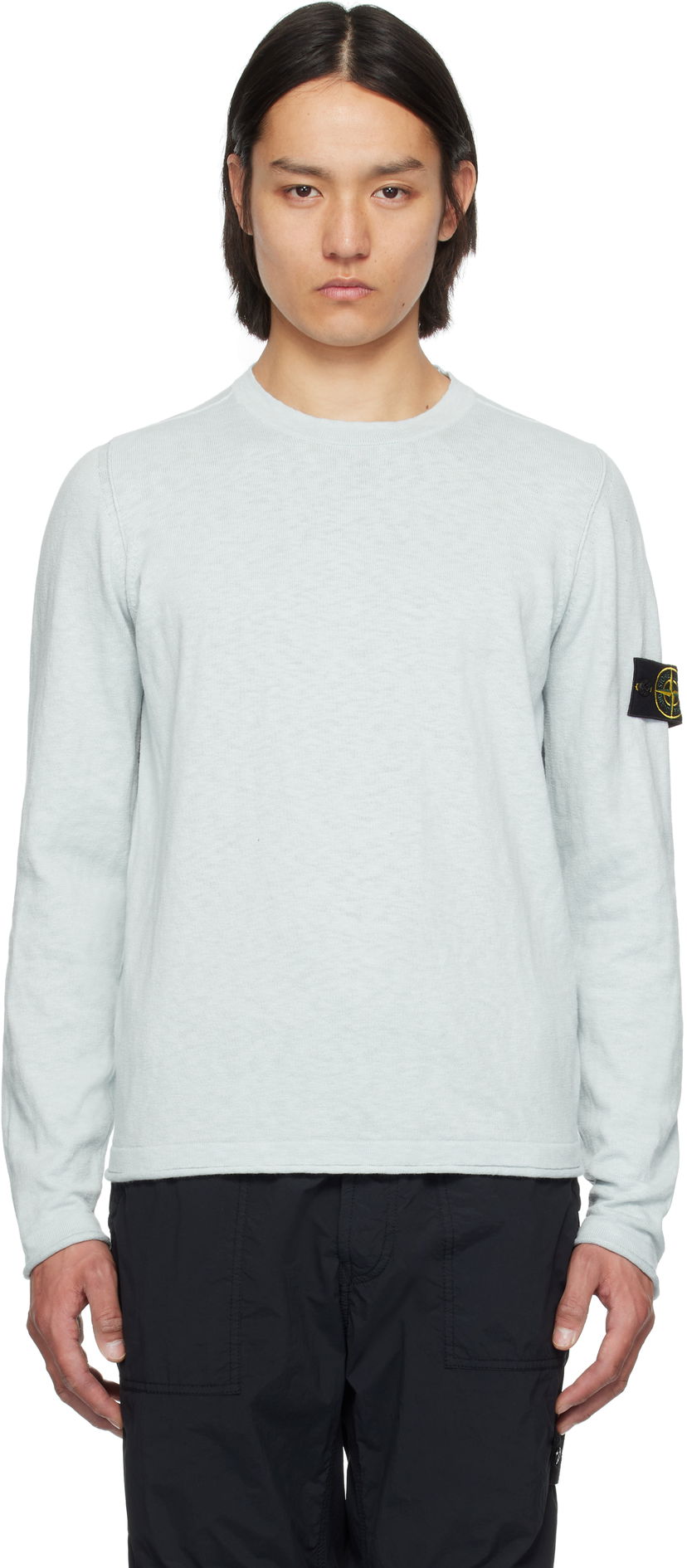 Sweater Stone Island Stone Island Cotton Nylon Sweater Grön | K1S15 5100052 S00B0