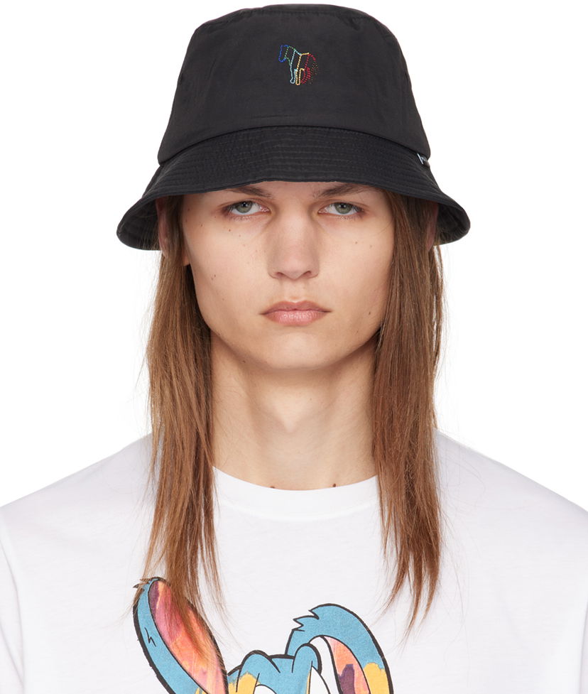 Keps Paul Smith PS Paul Smith Zebra Logo Bucket Hat Svart | M2A-921DT-N097-79