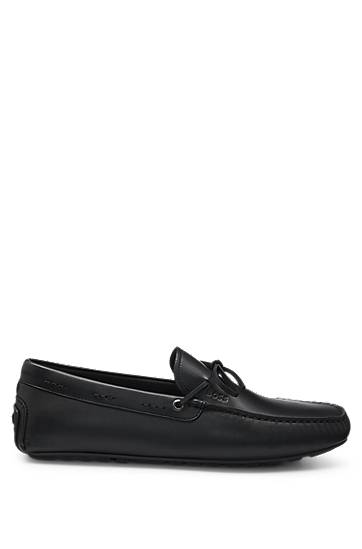 Kläder och accessoarer BOSS Leather Moccasins with Driver Sole Svart | 50541771, 1