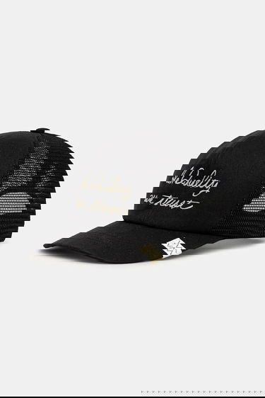 Keps visvim goodyear ii Trucker Cap with 'In Quality We Trust' Embroidery Svart | 125103003009, 0