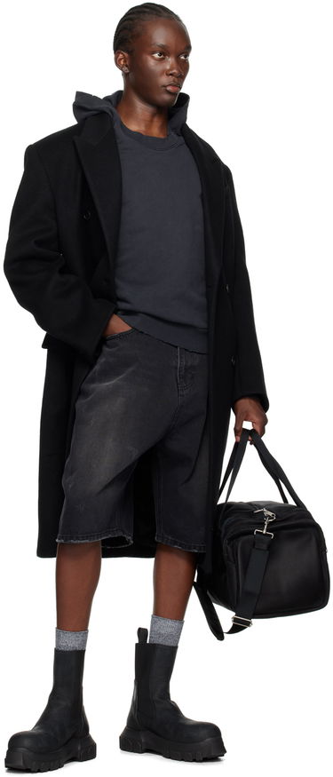 Sweatshirt We11done We11done Wide Neck Hoodie Svart | WD-TH2-24-801-U-BK, 3