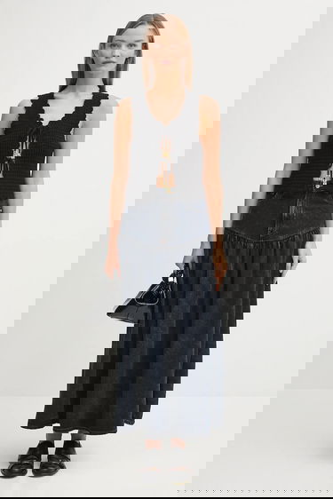 Kjol GANNI GANNI A-Line Maxi Denim Skirt Blå | J1759, 5