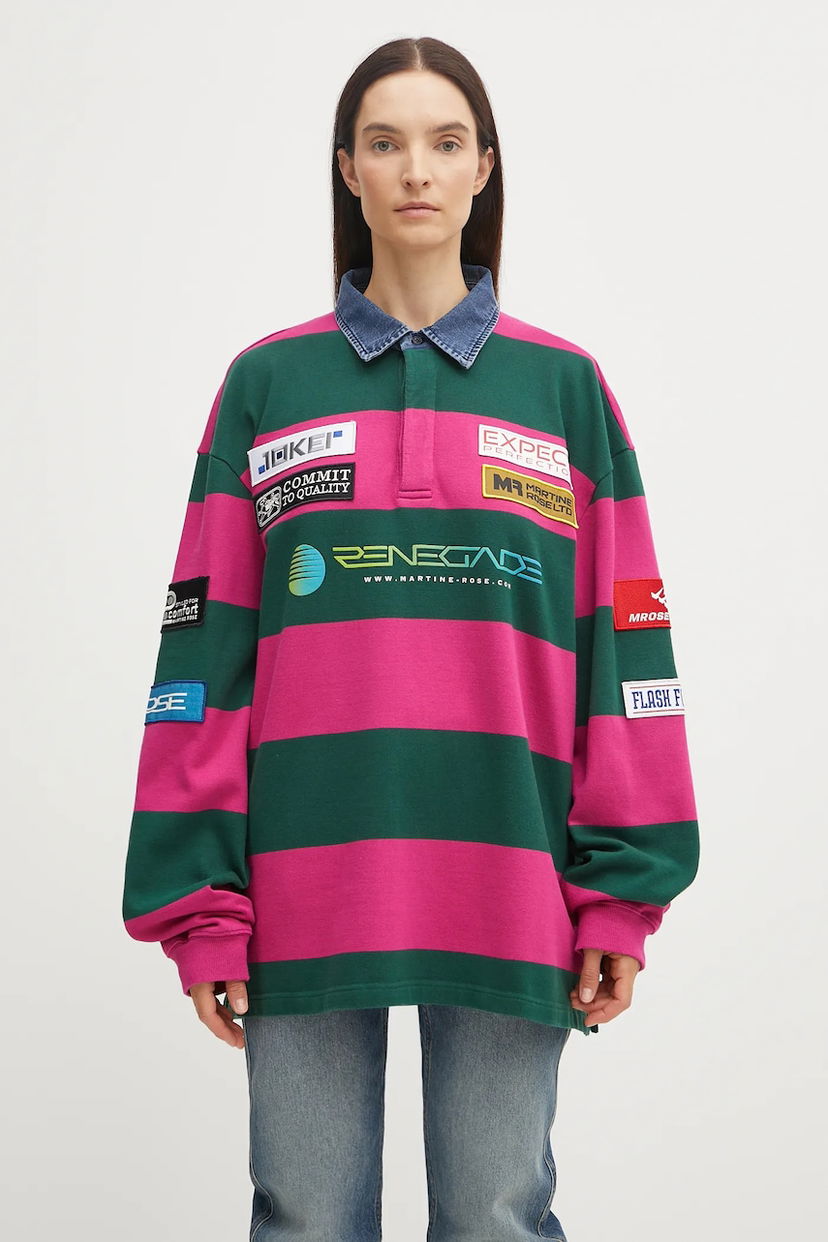 Polotröja Martine Rose Martine Rose Rugby Polo Shirt Rosa | 672JE07605