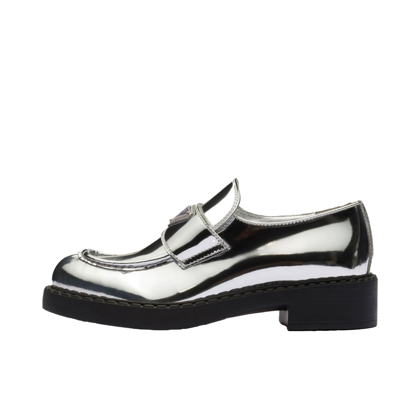 Sneakers och skor Prada Metallic Leather 50mm Loafers "Silver" Metallisk | 1D246M_3AU1_F0118_F_B050