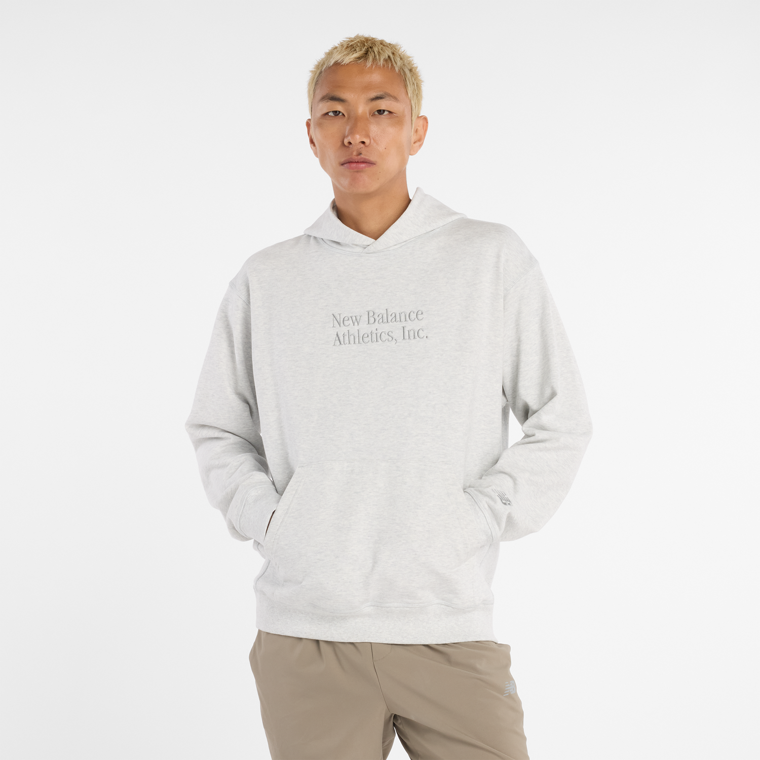 Sweatshirt New Balance Pullover Hooded Sweatshirt Grå | NBMT53925AHH, 0