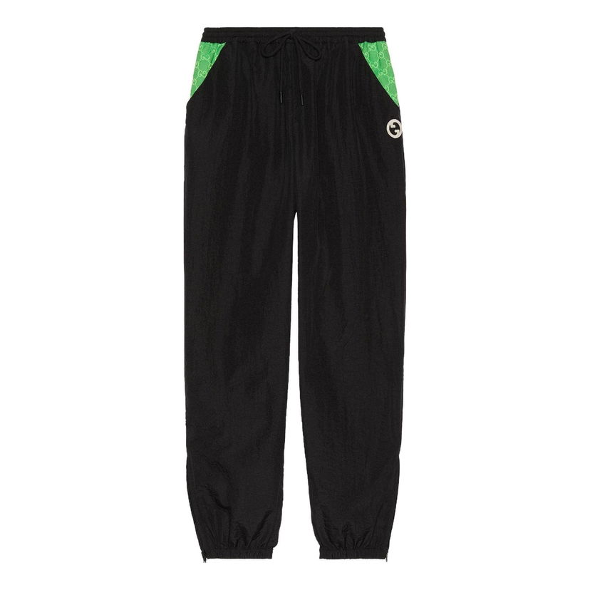 Byxor Gucci Nylon Patch Trousers Svart | 746824-XJFU0-1043