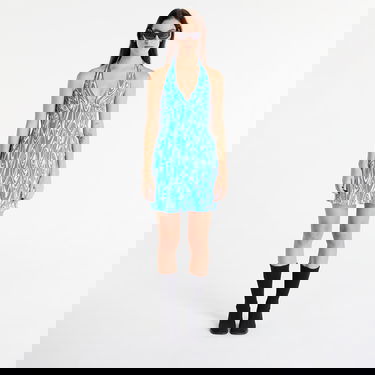 Klä Tommy Hilfiger Psychedelic Halter Dress Blå | DW0DW15181 0G0, 2