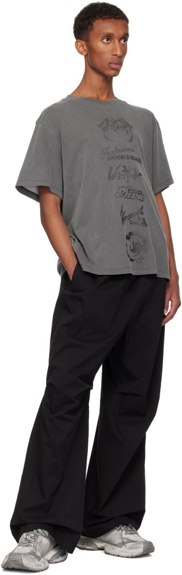 T-shirt We11done We11done Multi Logo Graphic T-Shirt Grå | WD-TT3-24-777-U-CH, 3