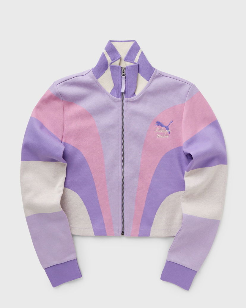 Sweatshirt Puma KIDSUPER Cropped Knit Track Top XL Purpur | 626705-70
