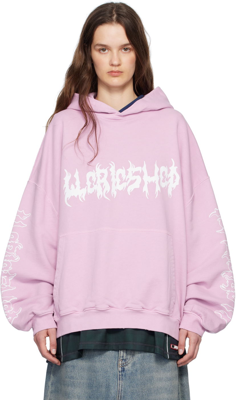 Sweatshirt 032C 032c Faithless Oversized Hoodie Rosa | S25-URC-0631-850-W