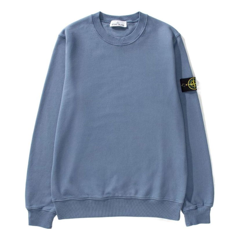 Sweater Stone Island Garment Dyed Felpa Sweatshirt Blå | 771563020-V0024