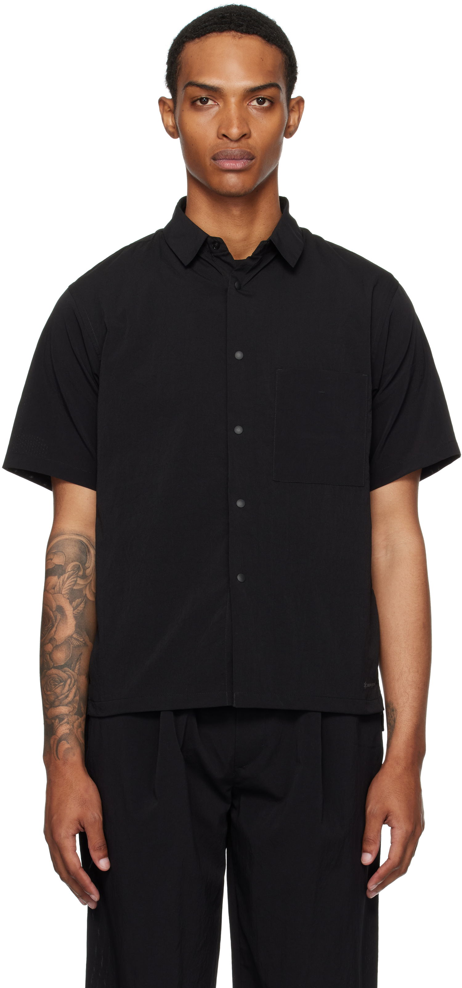 Skjorta Snow Peak Snow Peak Breathable Quick Dry Shirt Svart | SH-25SU002, 0