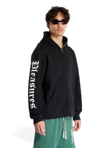 Sweatshirt Pleasures Meditation Zip Hoodie Svart | P23SU046 BLACK